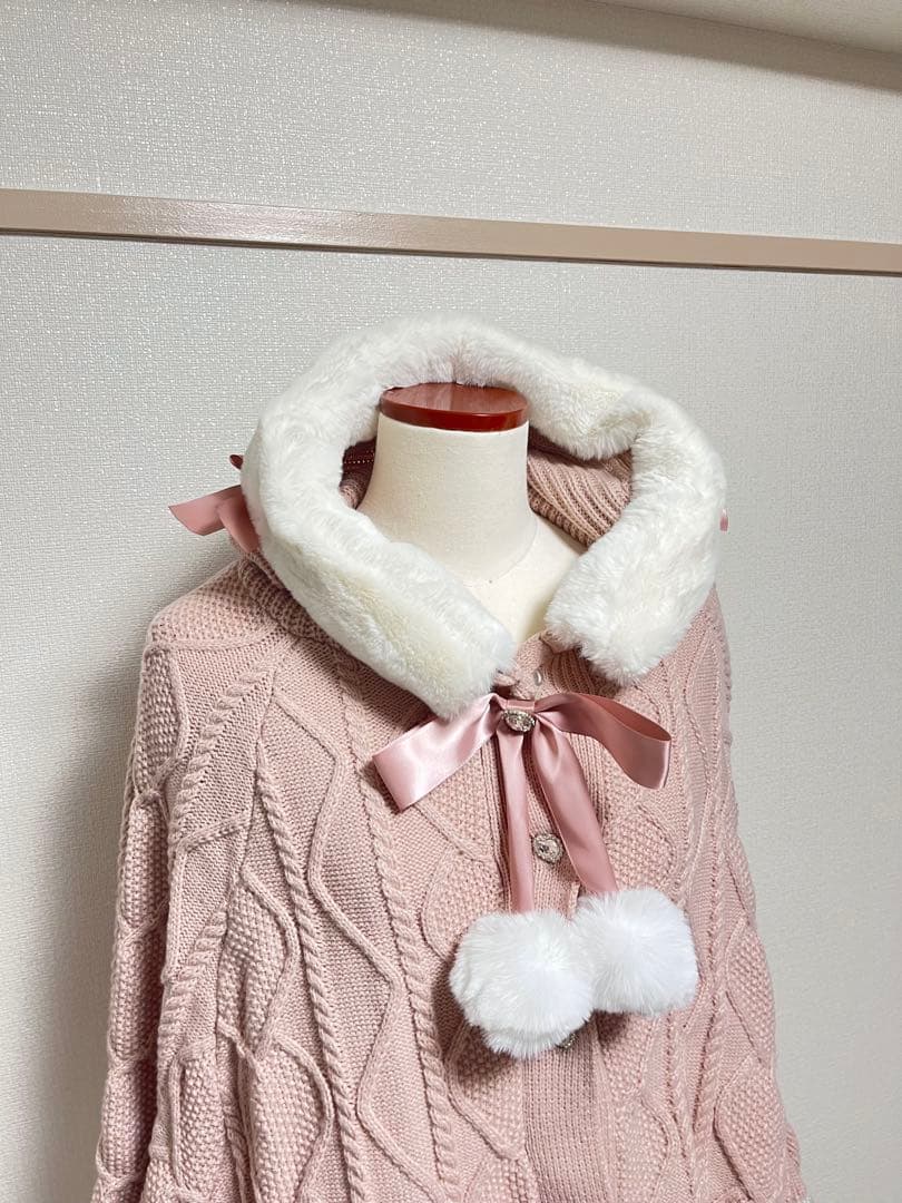 アンクルージュ　ポンチョ　ピンク　M