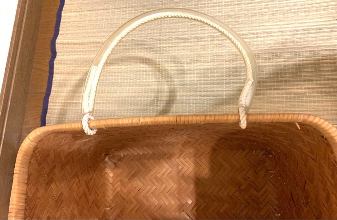 鳥越竹細工　市場かご●特選●貴重●取手部ビニール 岩手県産