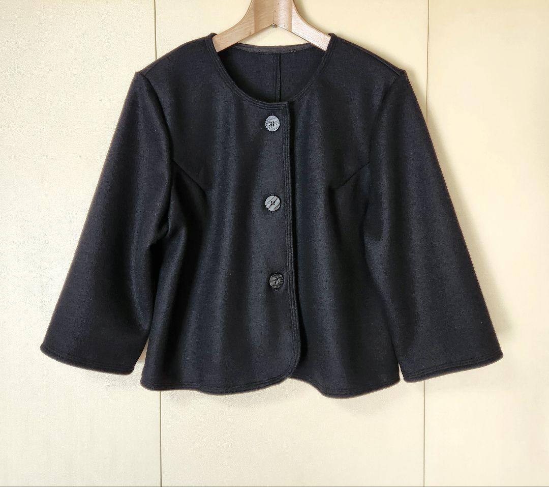 ヨーガンレールお好きな方も　圧縮ウールニット　黒