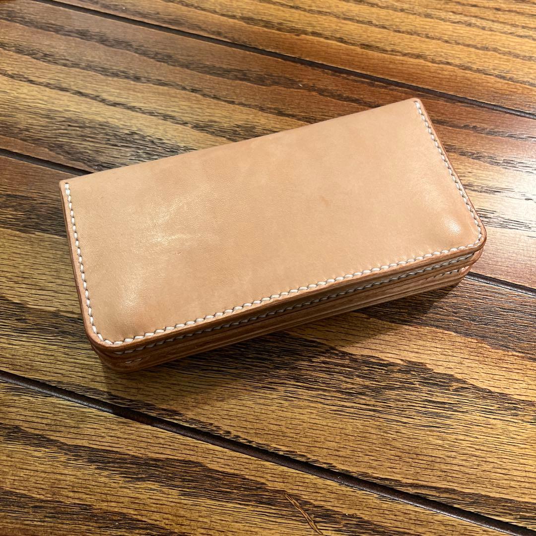 虎龍(弍型) トラッカーウォレット　ヌメ革　長財布