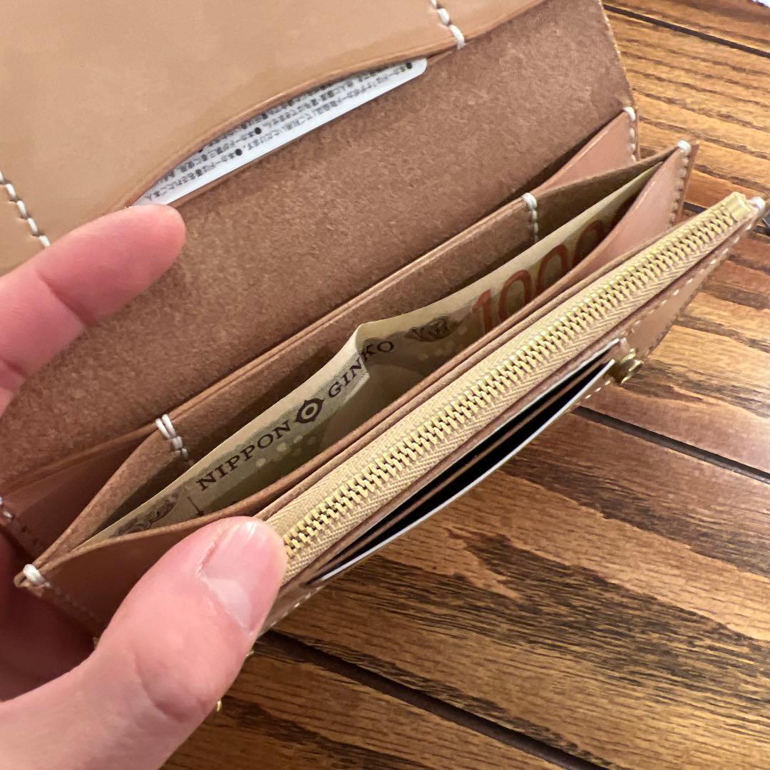 虎龍(弍型) トラッカーウォレット　ヌメ革　長財布