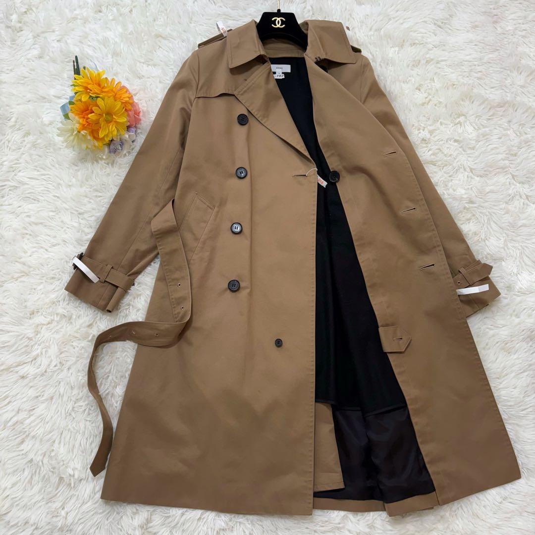 クリーニング済　ハイク　サイズ3 トレンチコート　ベルテッド　ライナー付