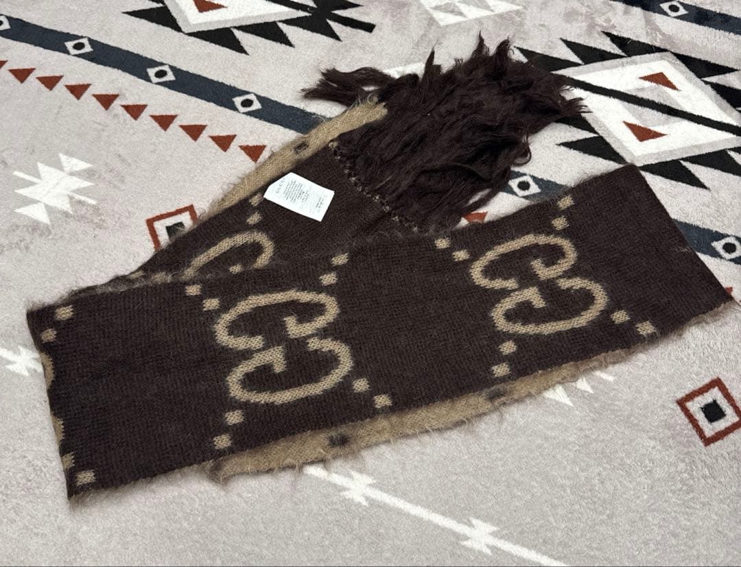 里*実様 ★グッチ★GUCCI★GG モヘア ウール スカーフ★②