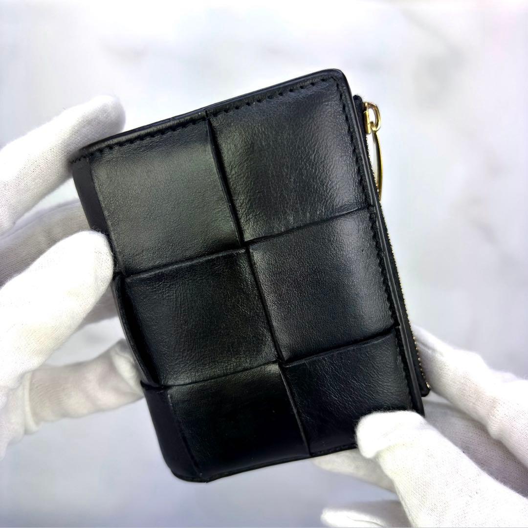 【極美品✨】BOTTEGA VENETA　コンパクト財布　2つ折り　カセット