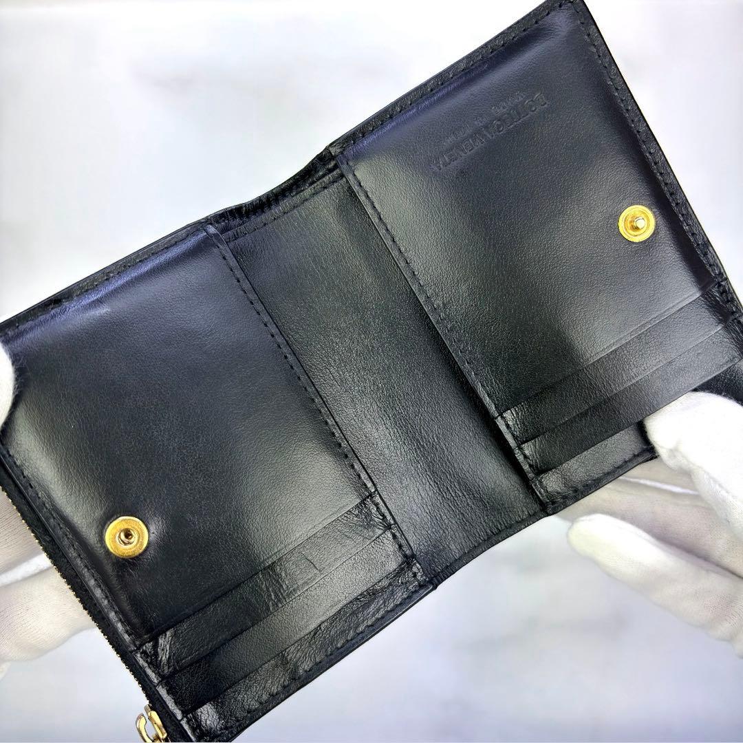 【極美品✨】BOTTEGA VENETA　コンパクト財布　2つ折り　カセット