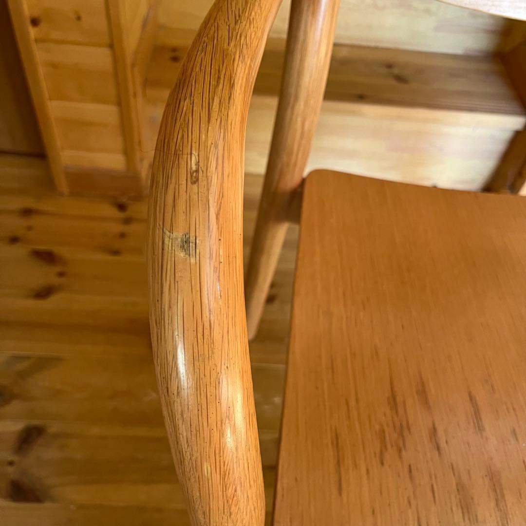 無印良品　オーク材アームチェア ダイニングチェア　Ａ