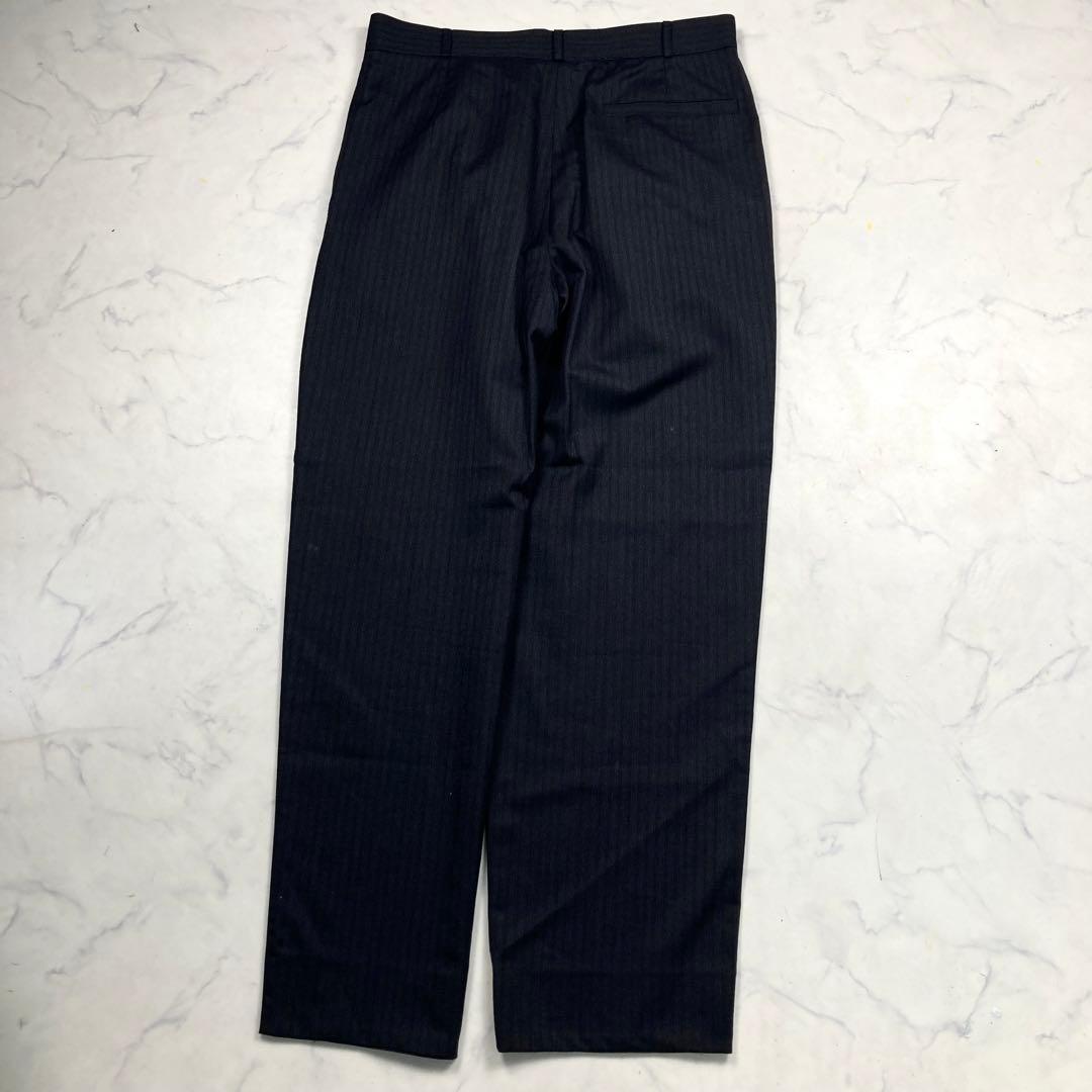 美品✨VERSACE ダブルスーツ セットアップ ストライプ 黒 Y2K