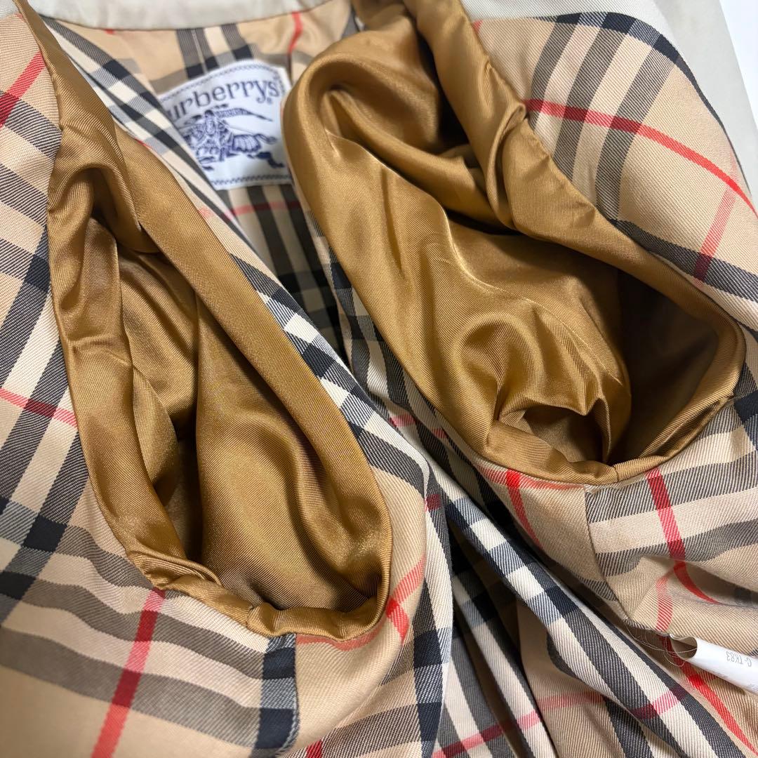 Burberry バーバリー ベージュ トレンチコート ステンカラー チェック