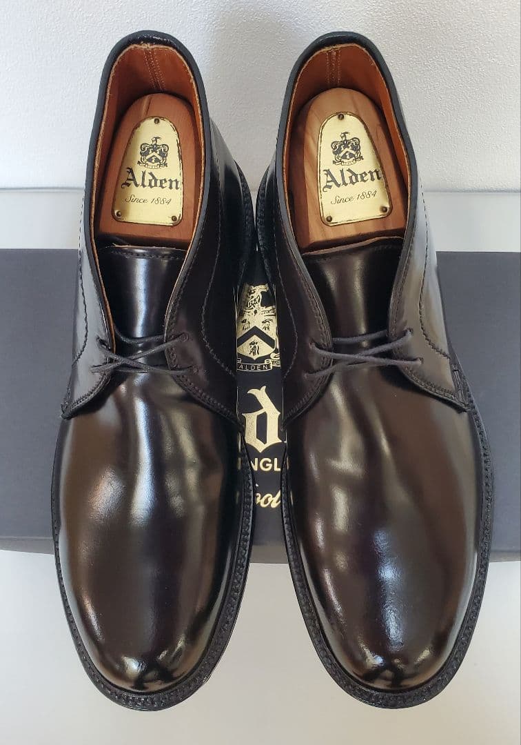 【超美品】Alden オールデン 1340 コードバン チャッカブーツ 黒 8D