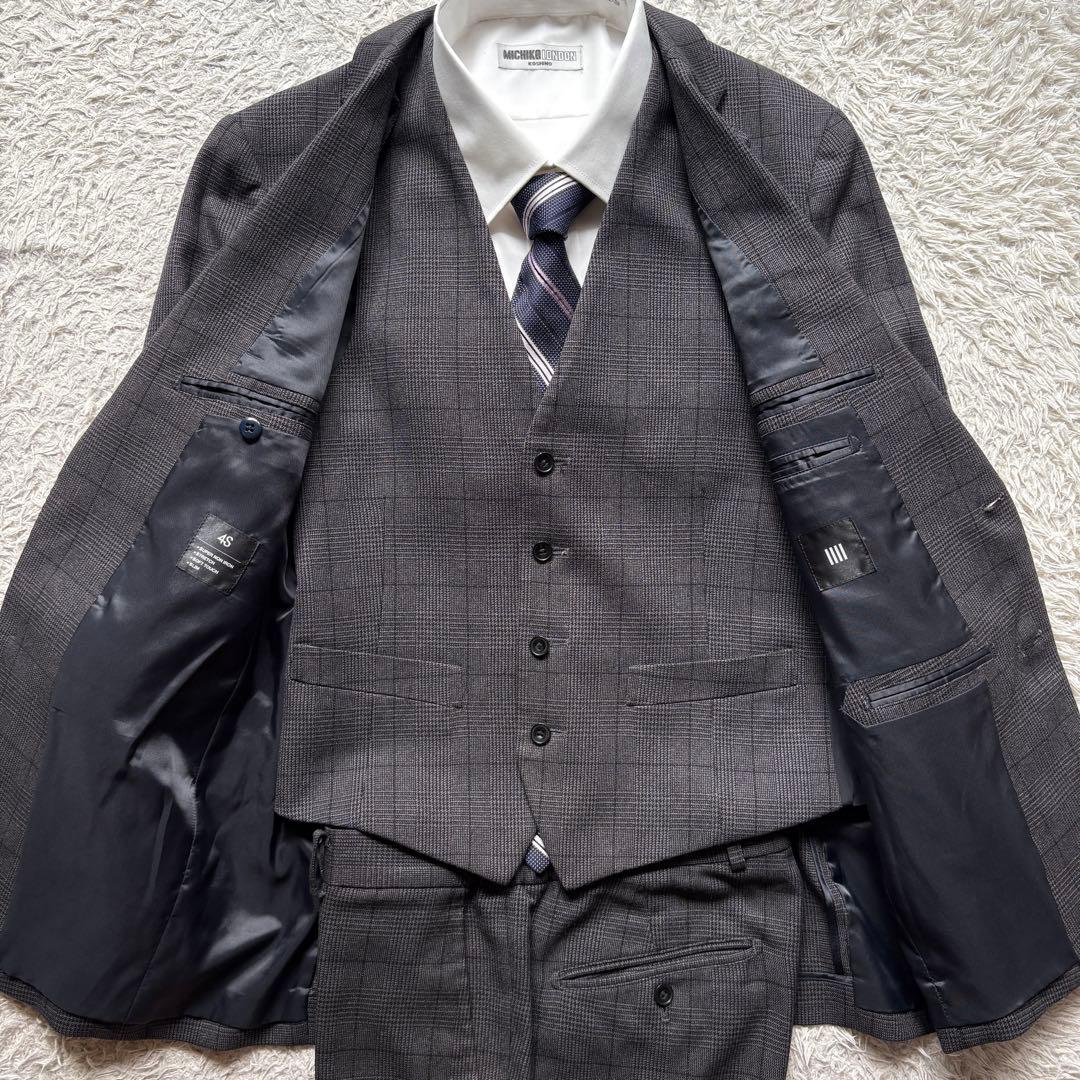 ★3ピース★ SUIT SELECT セットアップスーツ グレンチェック 4S