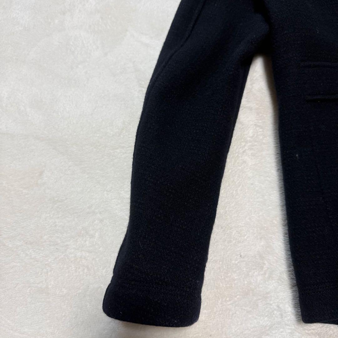 美品　バーバリーブラックレーベル　ピーコート ネイビー ラムウール