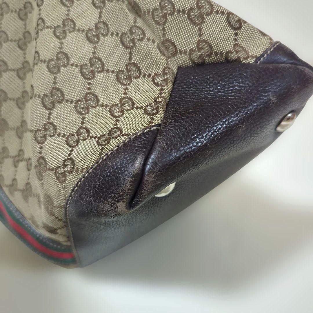 GUCCI グッチ GGキャンバス シェリーライン トートバッグ
