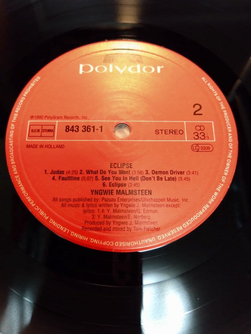 レア盤 美品 Yngwie イングヴェイ ECLIPSE レコード アナログ
