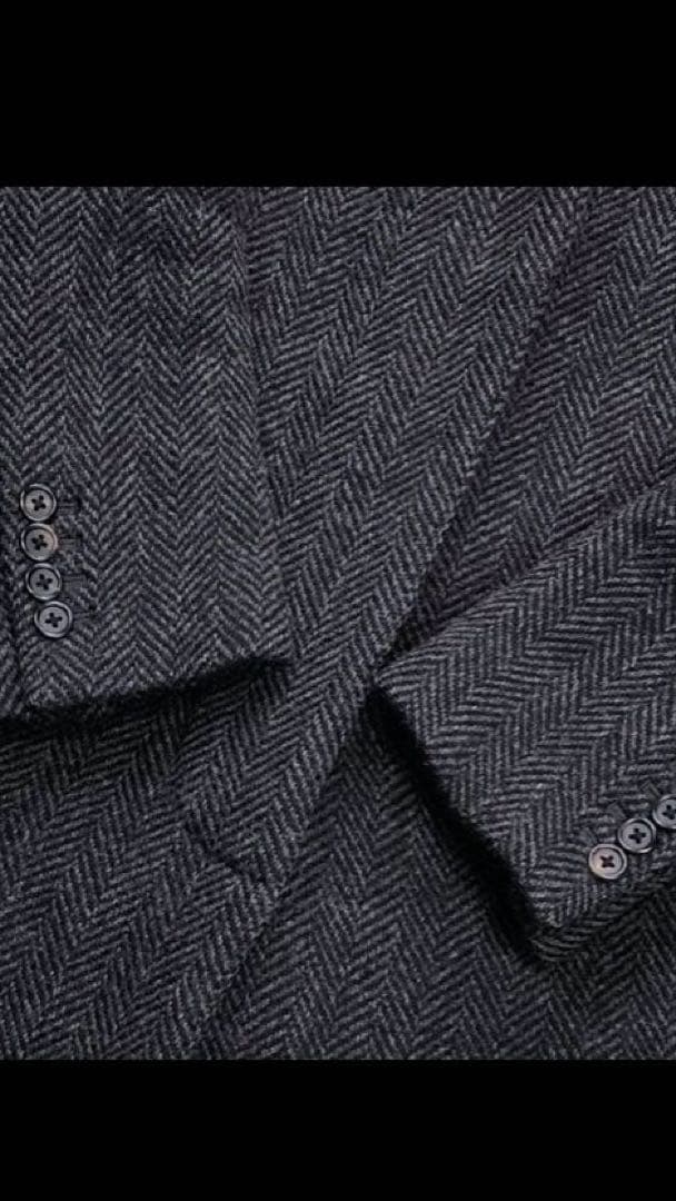 美品 マーガレットハウエル チェスターコート ヘリンボーン チェック 2 比翼