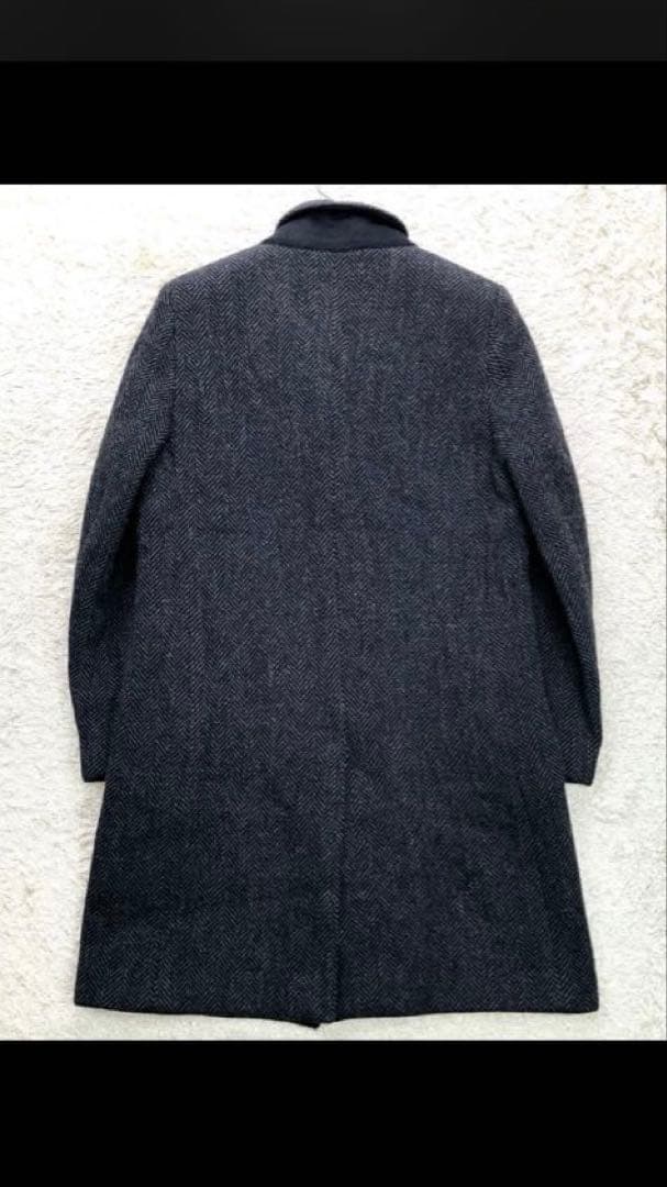 美品 マーガレットハウエル チェスターコート ヘリンボーン チェック 2 比翼