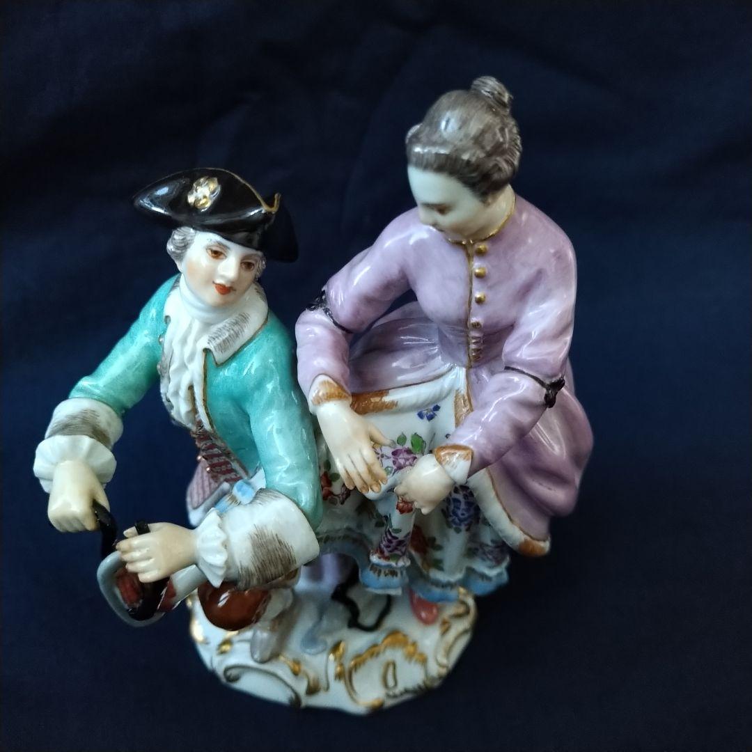 T・I✤マイセン(Meissen)フィギュリン『二人のアイススケーター』