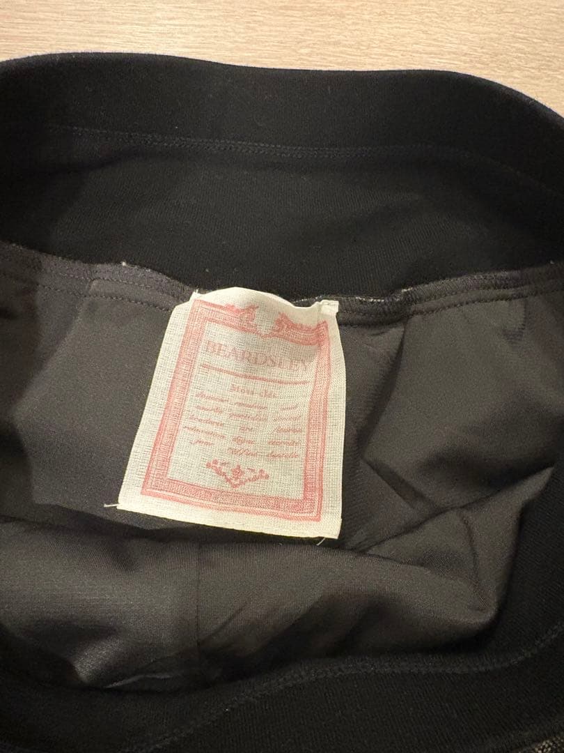 タグ付き　ビアズリー　ウエストリブネップツイードパンツ　ブラック　1