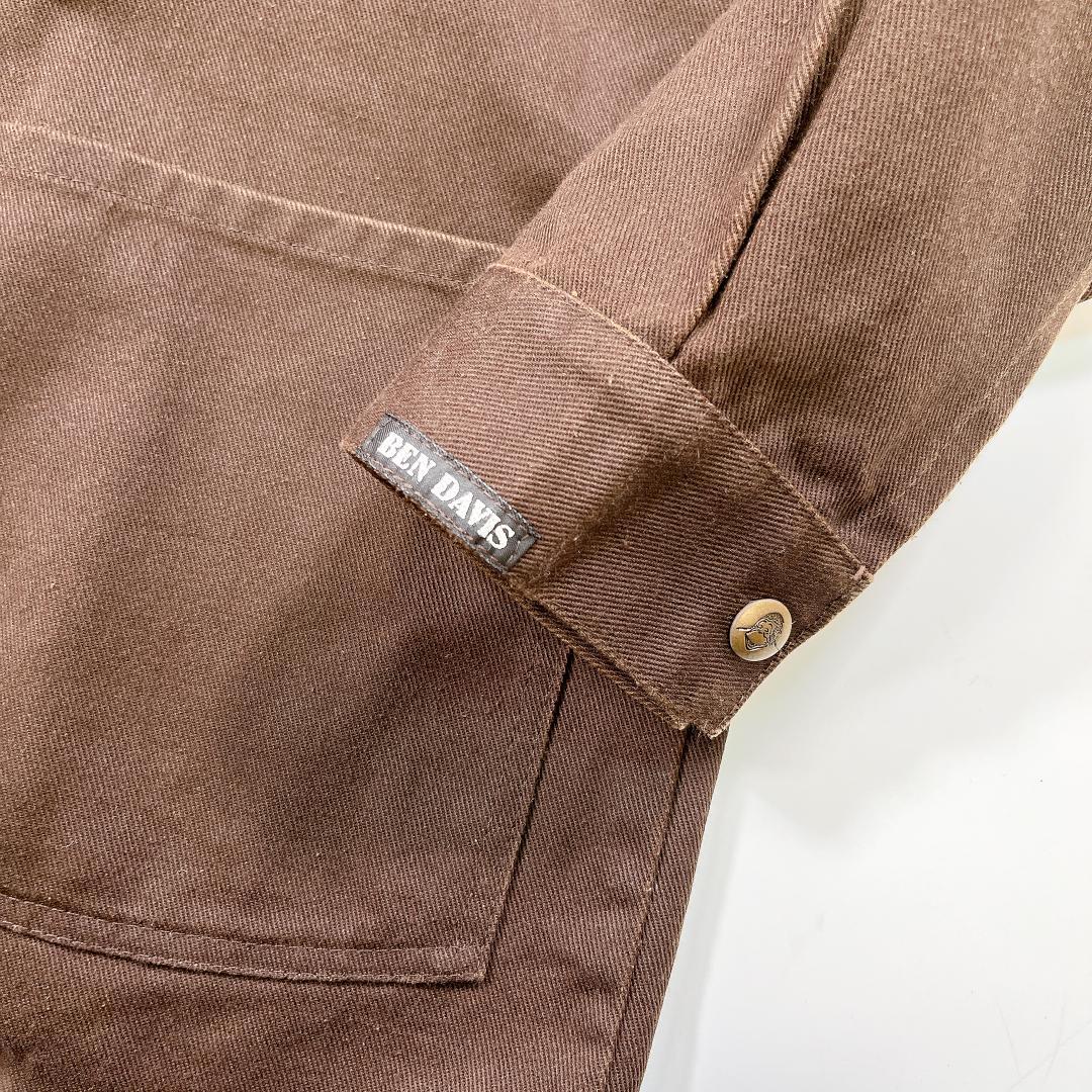 BEN DAVIS ベンデイビス カバーオール USA製 ブラウン M