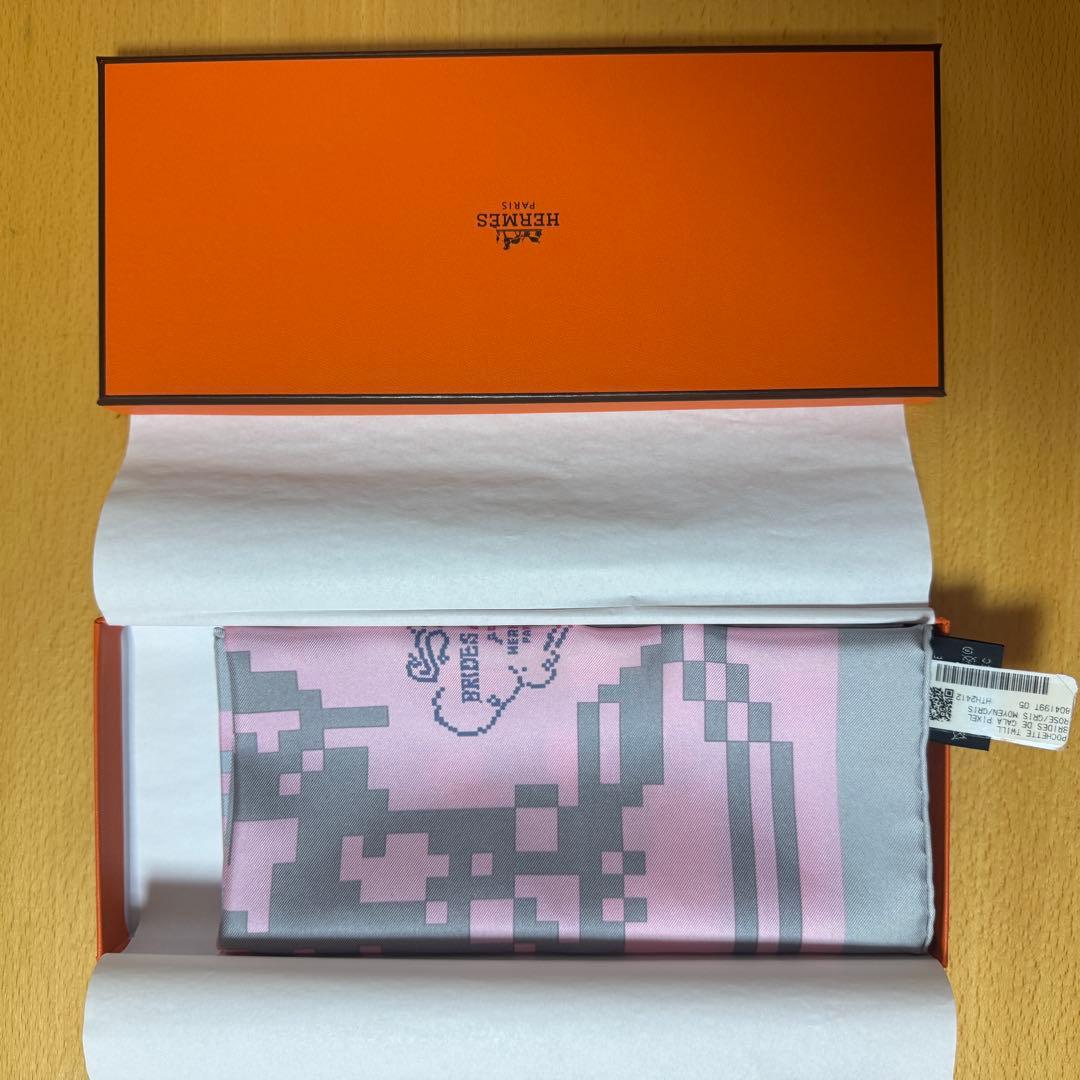 【専用箱付】HERMES エルメス ポケットチーフ プチカレ ハンカチ