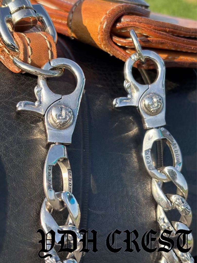 バイカー必須　ウォレット用プレーン　シルバーチェーン　QBKL0015