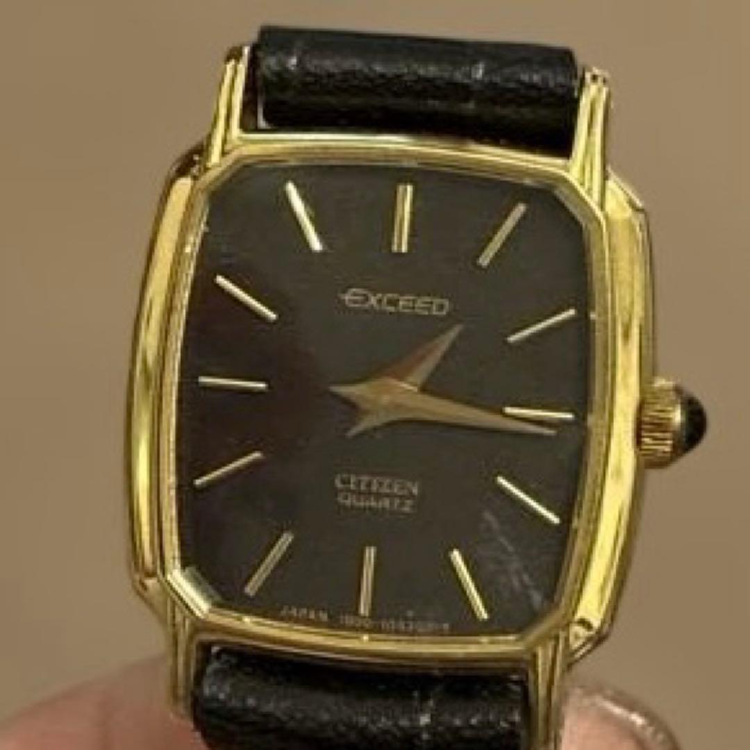 シチズン　エクシード　レディース　スクエアクォーツ腕時計　電池切れ
