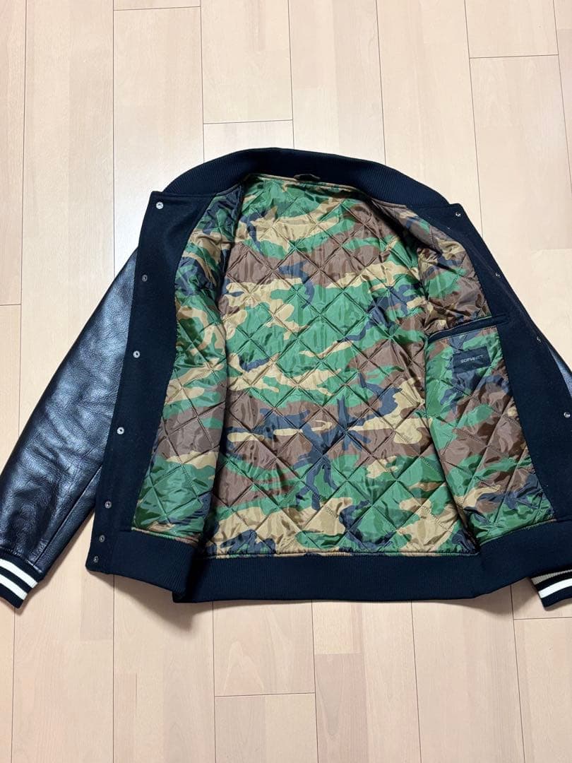 SOPHNET ウールレザー スタジャン ブラック Lサイズ # FCRB