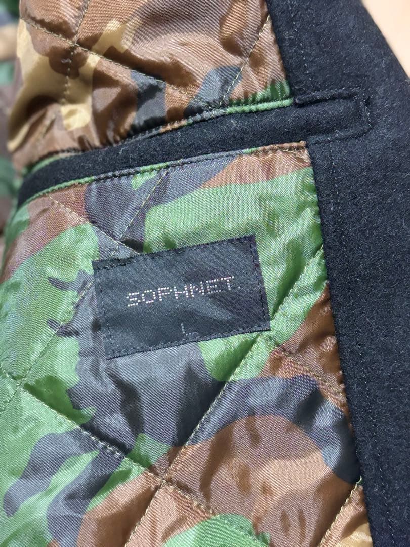 SOPHNET ウールレザー スタジャン ブラック Lサイズ # FCRB