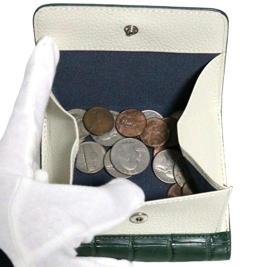 S04 本物 クロコダイル 三つ折り財布 新品 メンズ レディース 人気ブランド