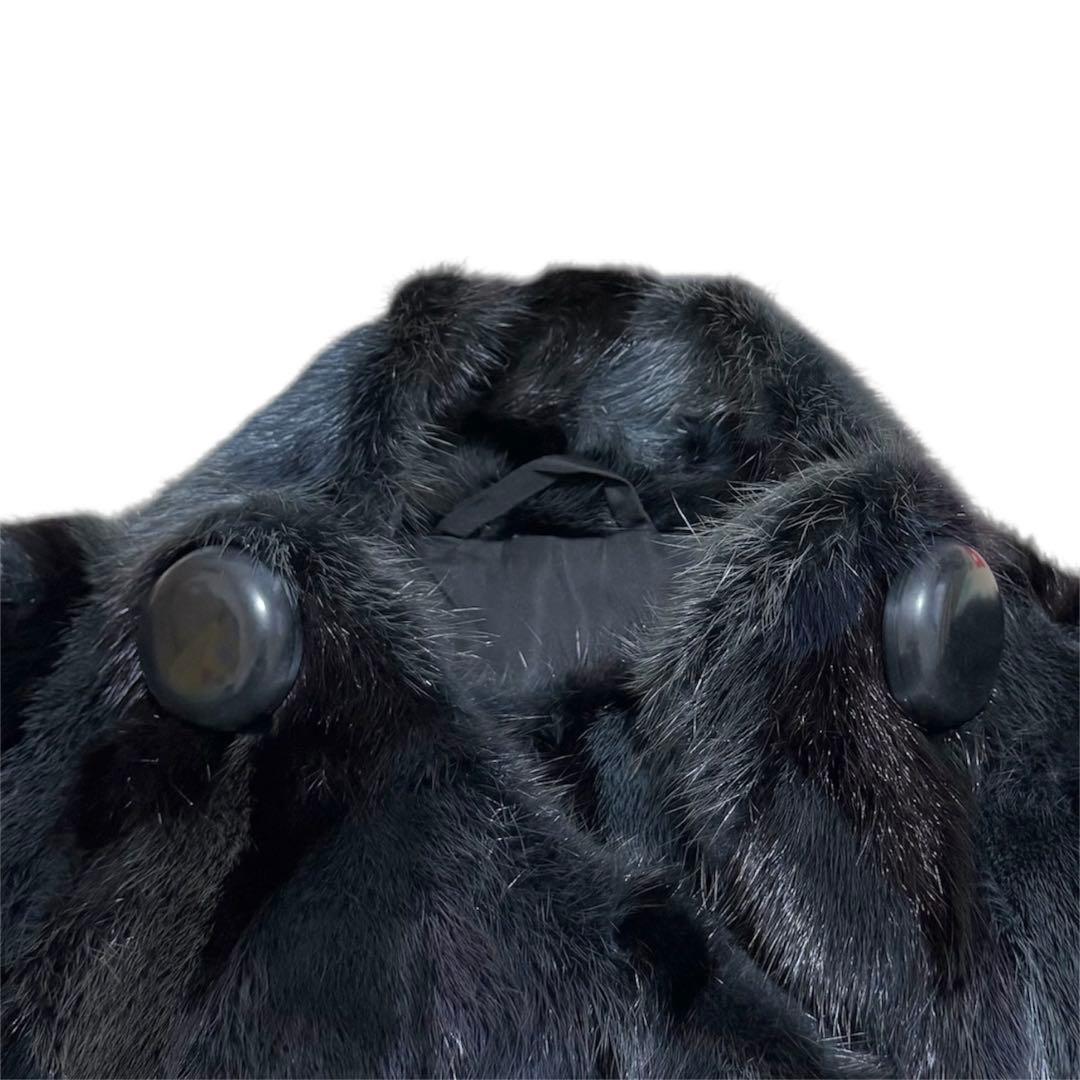 【美品】MINK FUR ミンクファー/パッチワーク/マルチカラー/ハーフコート