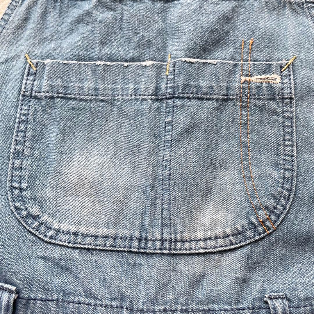 チマラ　オーバーオール　デニム　サロペット　インディゴ　ダメージ