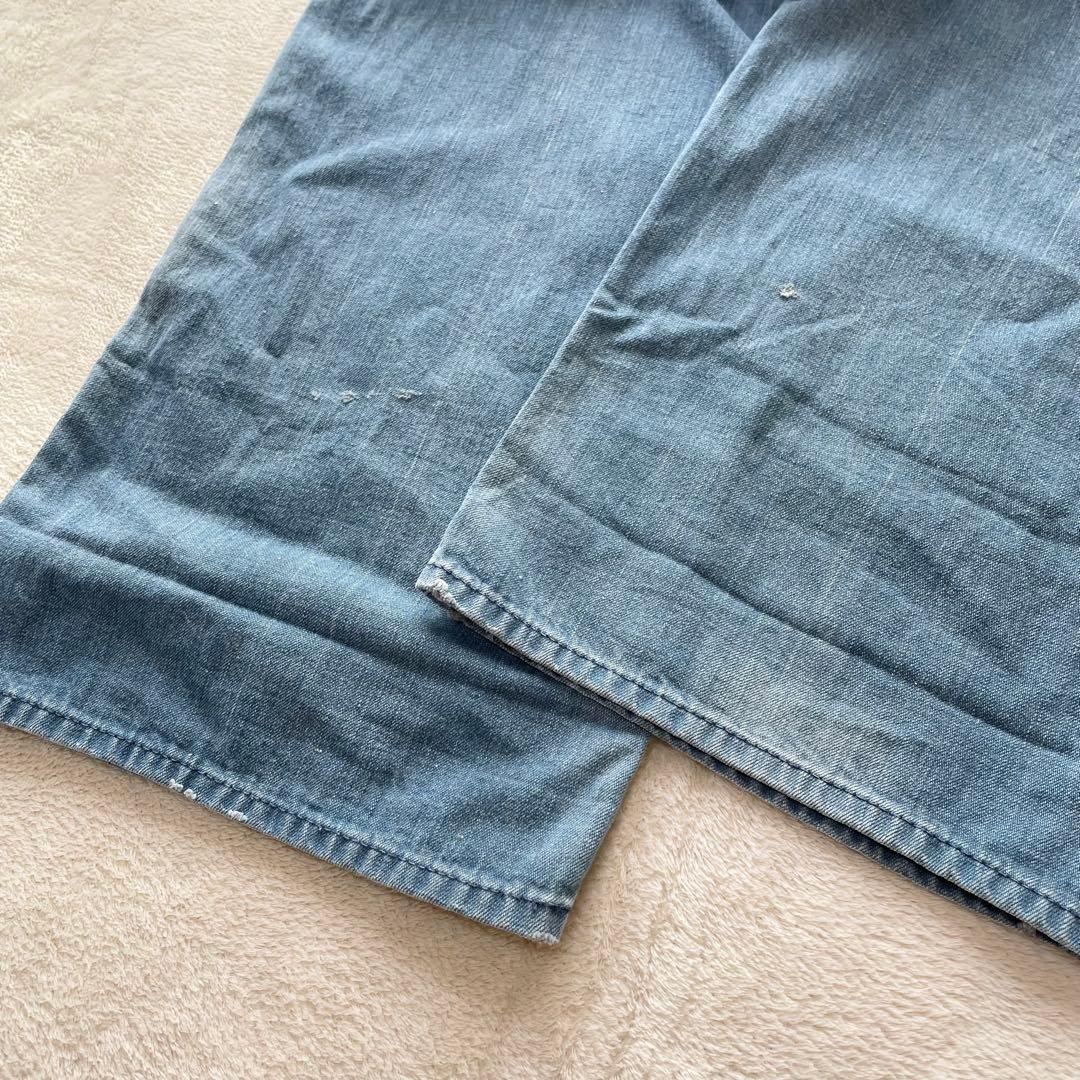 チマラ　オーバーオール　デニム　サロペット　インディゴ　ダメージ