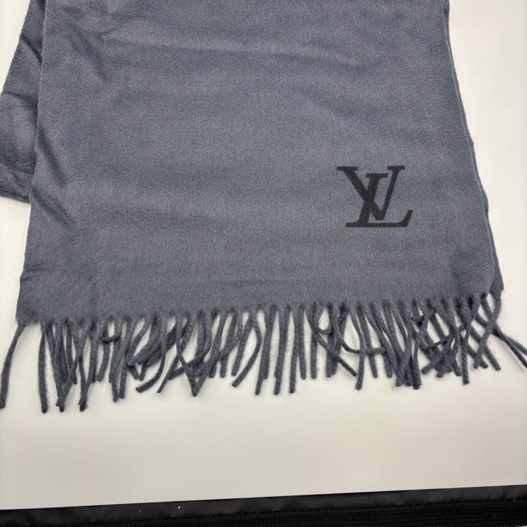 ✨箱付き極美品✨LOUIS VUITTON グレー マフラー 100%カシミヤ