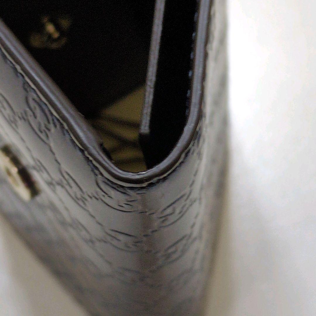 未使用品　GUCCI グッチ 6連キーケース メタリックネイビー　リボン