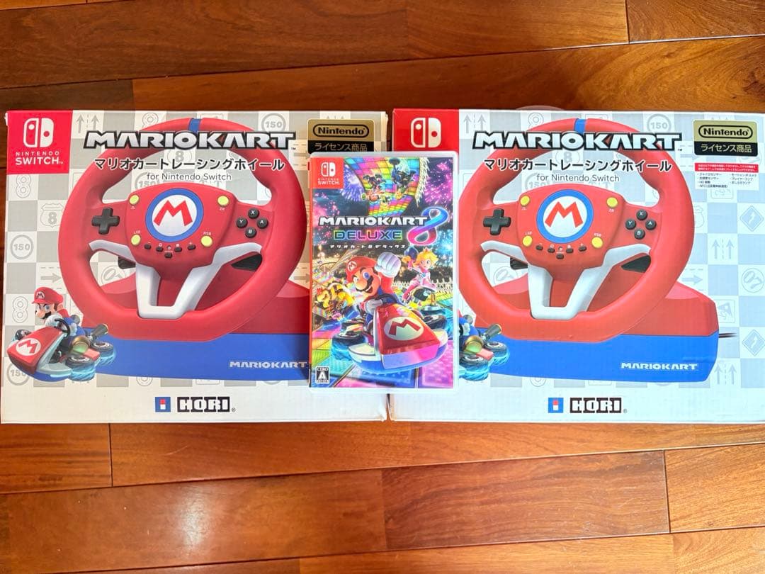 マリオカート8 デラックス トレーシングホイール　hori ソフト　セット
