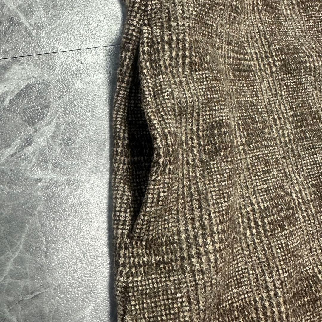 【美品】45R ジャージフラノ　ワンピース　現行　ウール　チェック　厚地