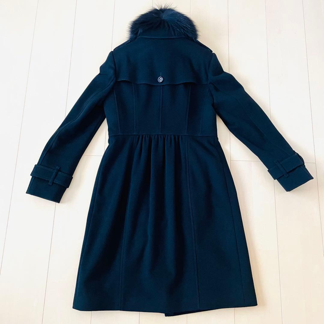 【極美品】Burberry　バーバリー　フォックスファーコート　ブラック38