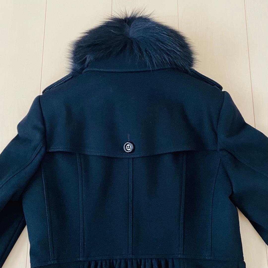 【極美品】Burberry　バーバリー　フォックスファーコート　ブラック38