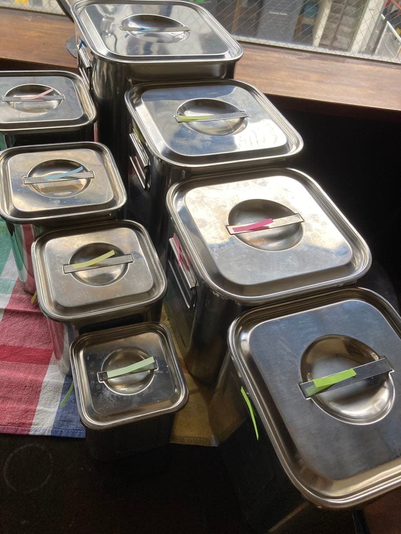 角　深型キッチンポット　8点セット蓋付き