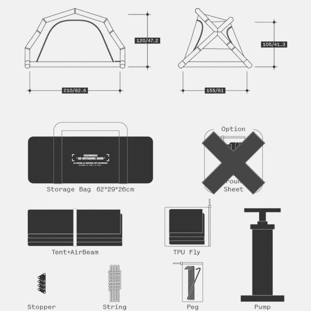 CAMVIL ケムビル　GODONG AIR フライシート付き