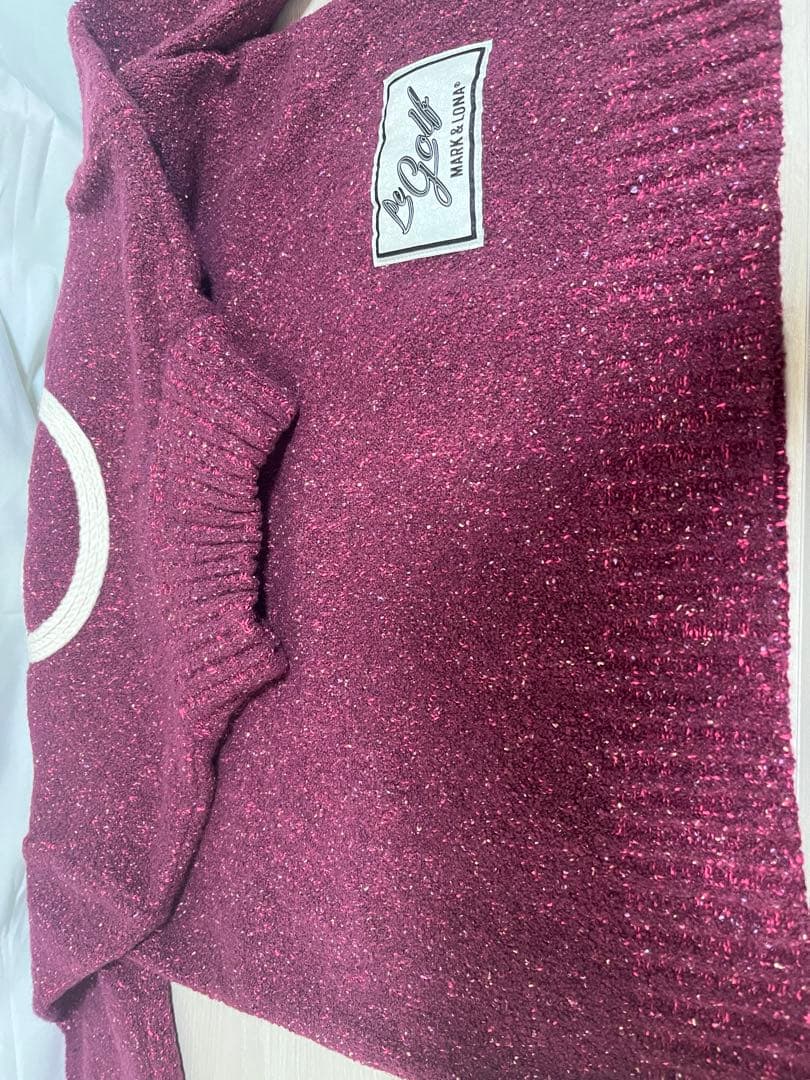 定価5万 美品 マークアンドロナ シルクアンゴラ混 ニット 38 ボルドー
