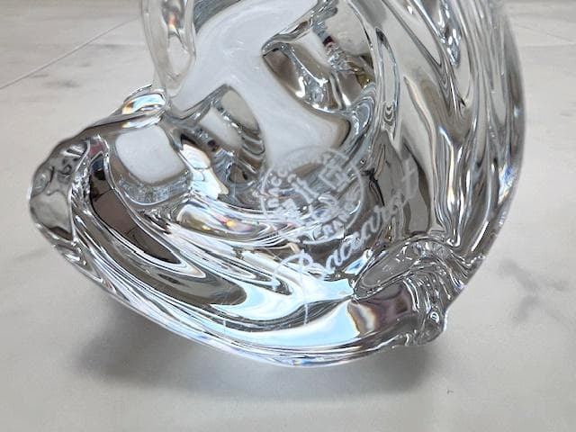 Baccarat 極美品 レッドオクトゴン まねき猫 ラッキーキャット 置物