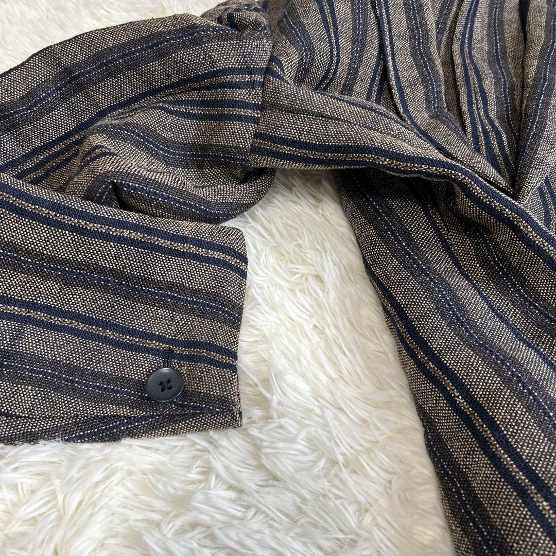 ✨美品✨エルネスト 2B テーラードジャケット チェック リネン アンコン