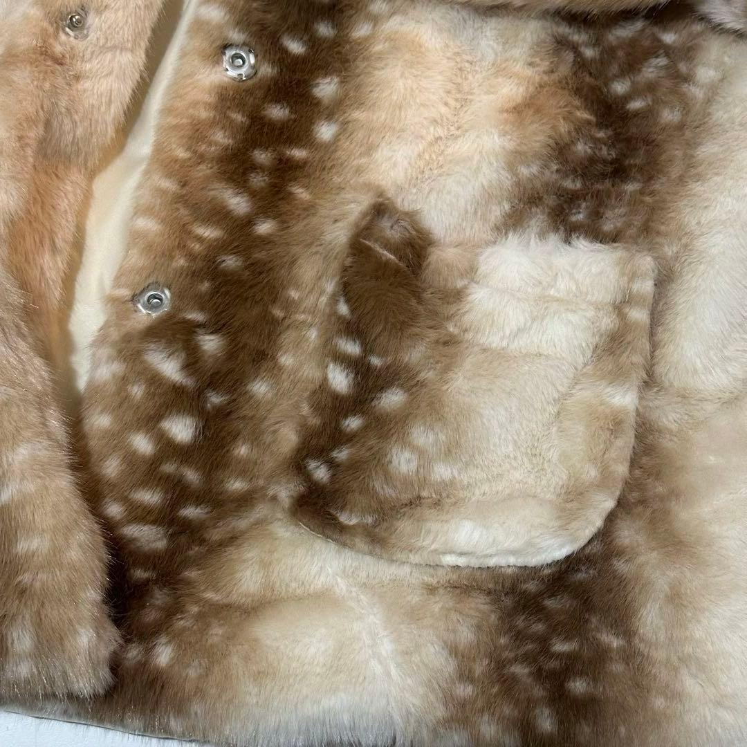 Bambi Fur Jacket beige バンビ柄 ファージャケット レイ