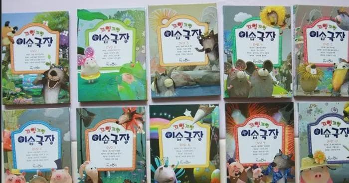 韓国語の絵本　ハングル　哲学童話 39冊 イソップ物語のDVD１０枚