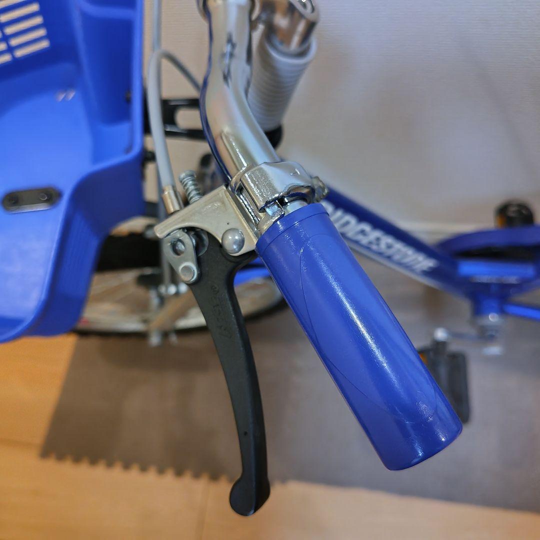 【中古】キッズ自転車　ブリヂストン　エコキッズスポーツ ブルー18型補助輪付き