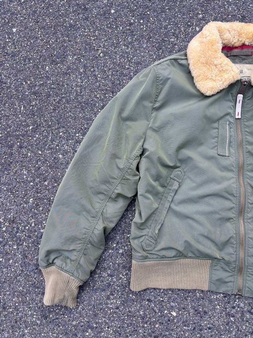 チ*イ様 00s ALPHA B-15D MA-1 フライトジャケット ボア襟