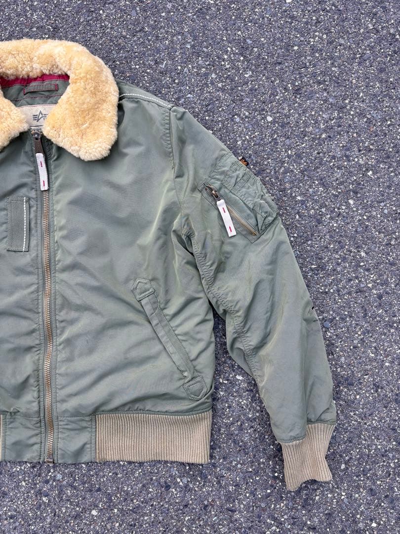 チ*イ様 00s ALPHA B-15D MA-1 フライトジャケット ボア襟