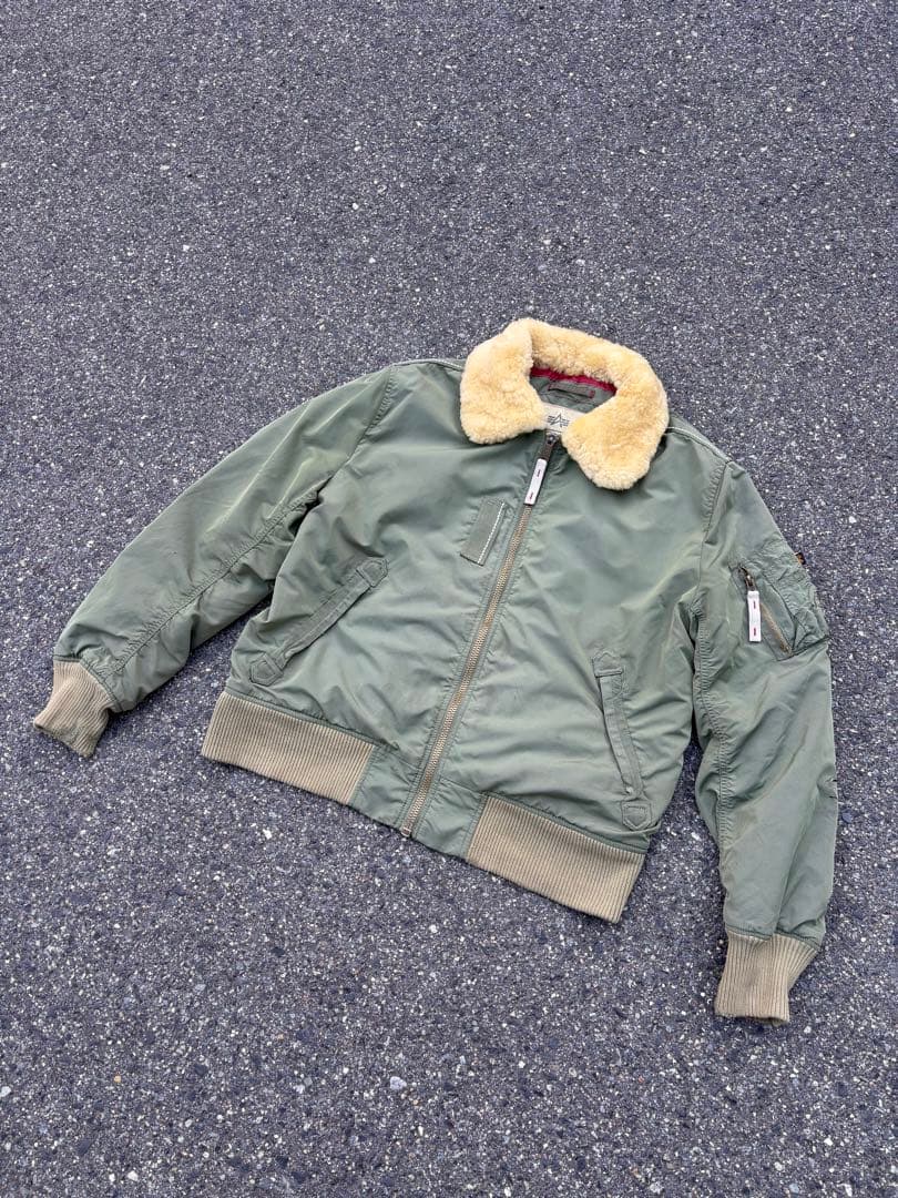 チ*イ様 00s ALPHA B-15D MA-1 フライトジャケット ボア襟