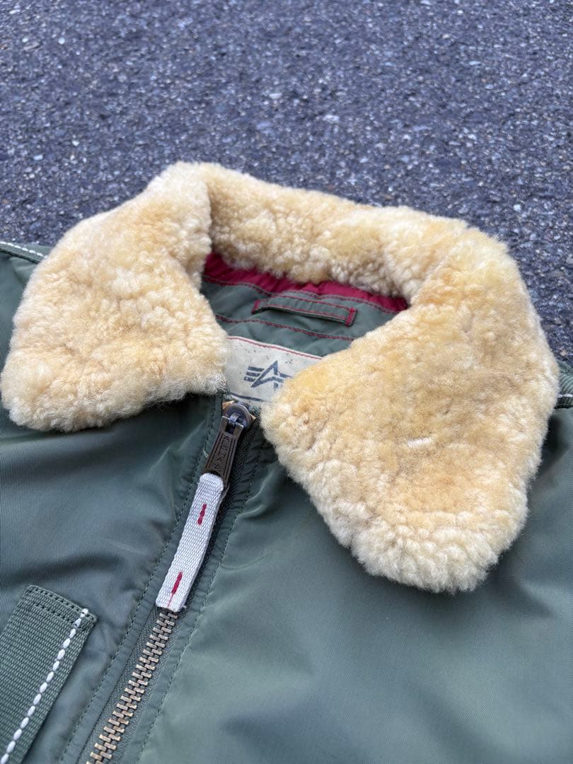 チ*イ様 00s ALPHA B-15D MA-1 フライトジャケット ボア襟