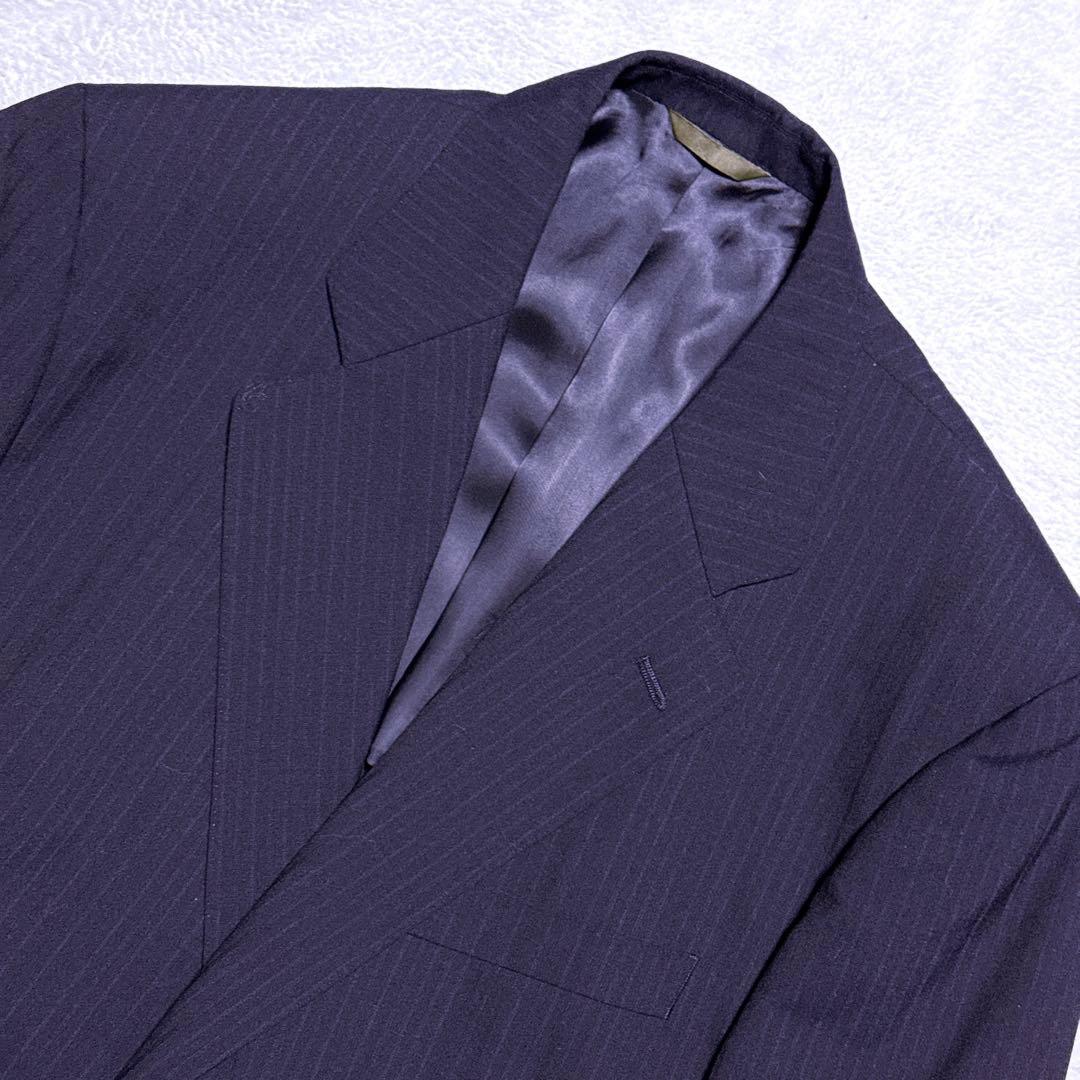【未使用】ダーバン ロロピアーナ スーツ シャドーストライプ AB6 ネイビー